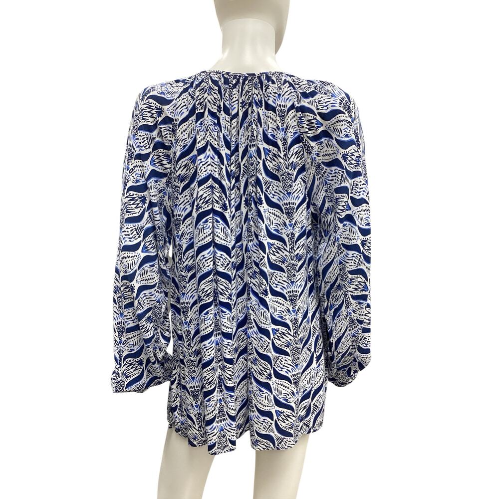 Lilly Pulitzer Blue and White Blouse - Picture 3 of 4